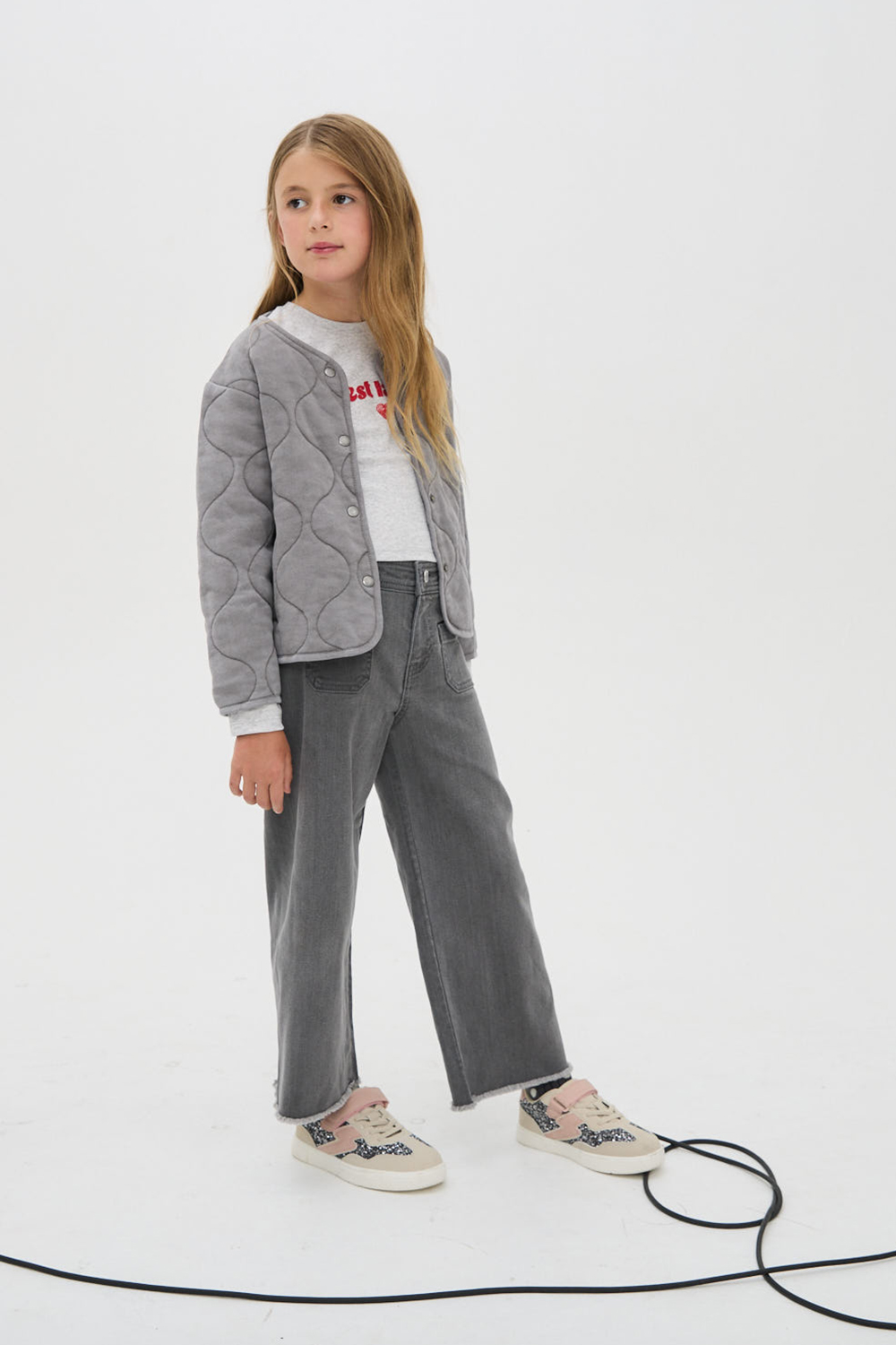 CHAQUETA CASUAL COLLOKY KID NIÑA GRIS - 4