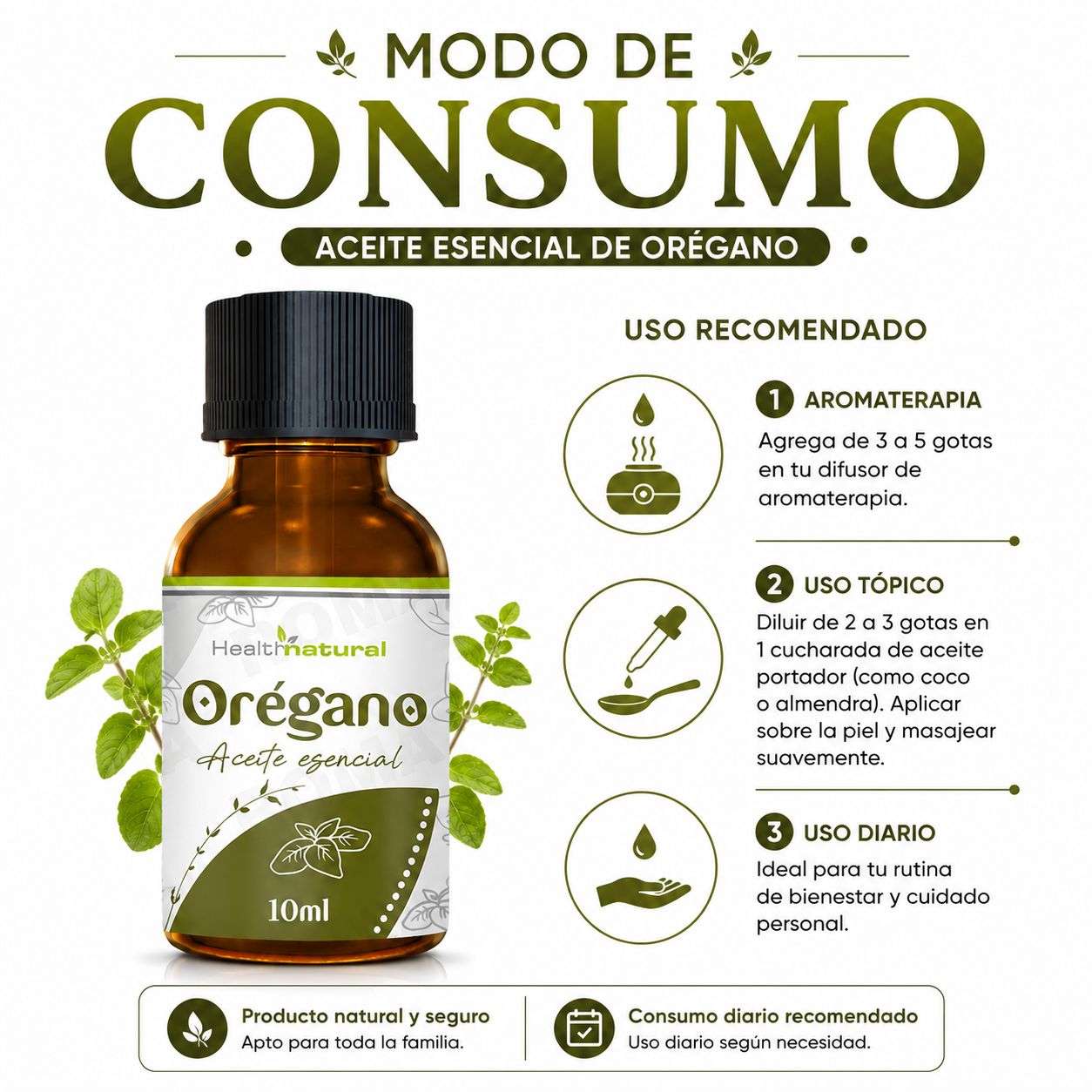 ACEITE ESENCIAL DE ORÉGANO HEALTHNATURAL 10ML - 3