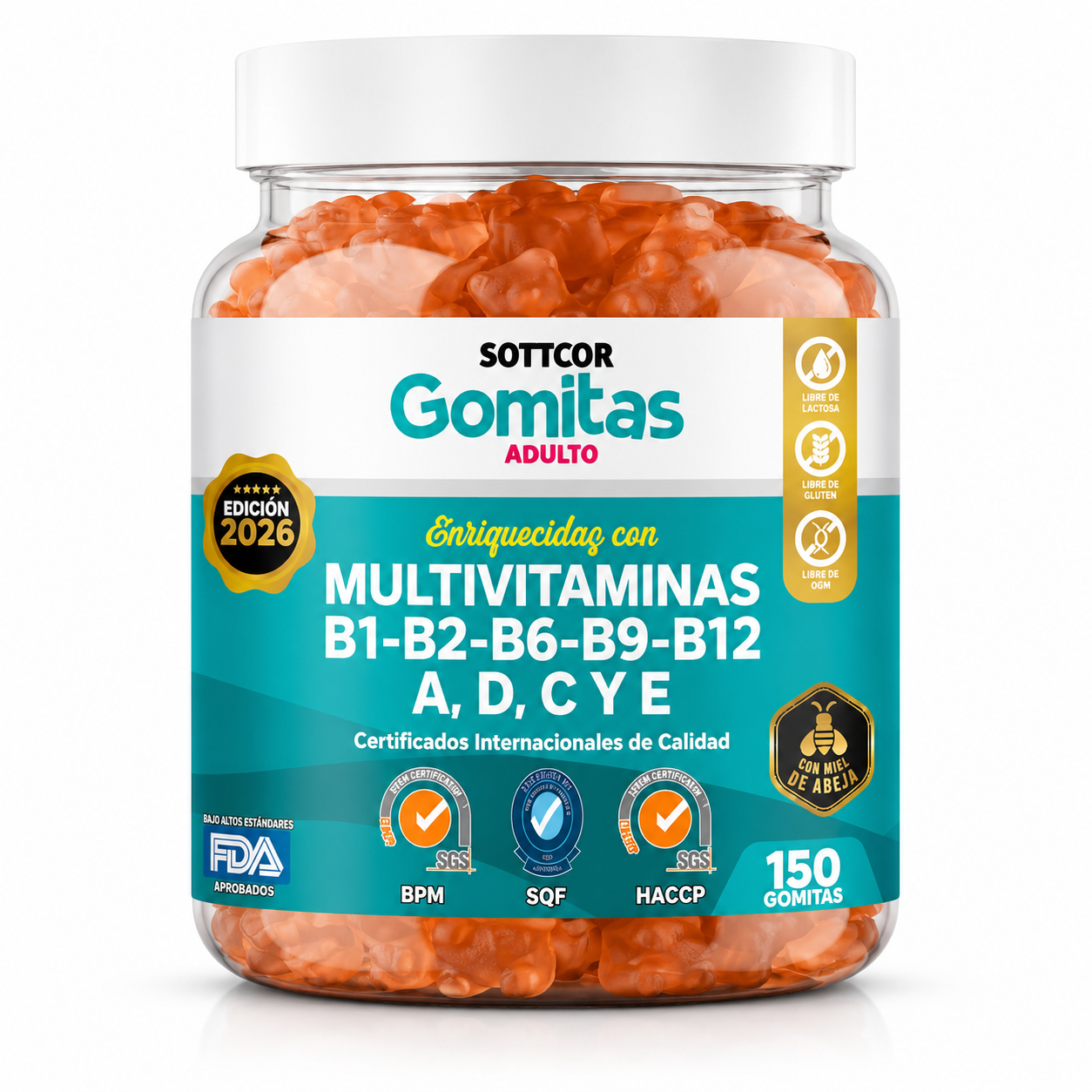 GOMITAS MULTIVITAMINAS 150 GOMITAS SOTTCOR LABS - 1
