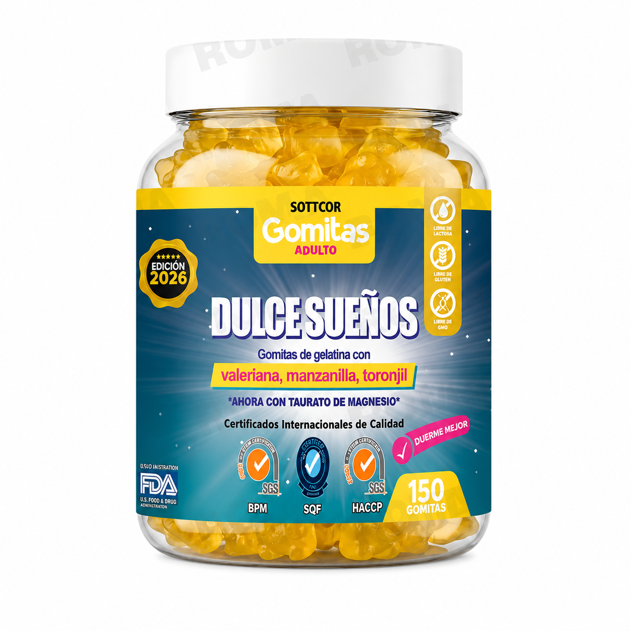 GOMITAS DULCES SUEÑOS CON VALERIANA 150 UND SOTTCOR LABS - 1