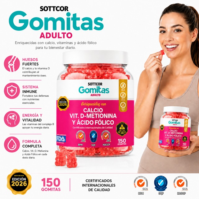GOMITAS CALCIO PARA ADULTOS 150 GOMITAS SOTTCOR LABS - 2