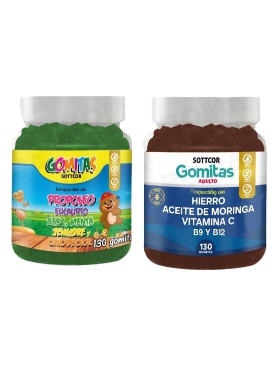 PACK 2 GOMITAS PROPÓLEO NIÑOS 130UND + GOMITAS HIERRO 130UND - 1