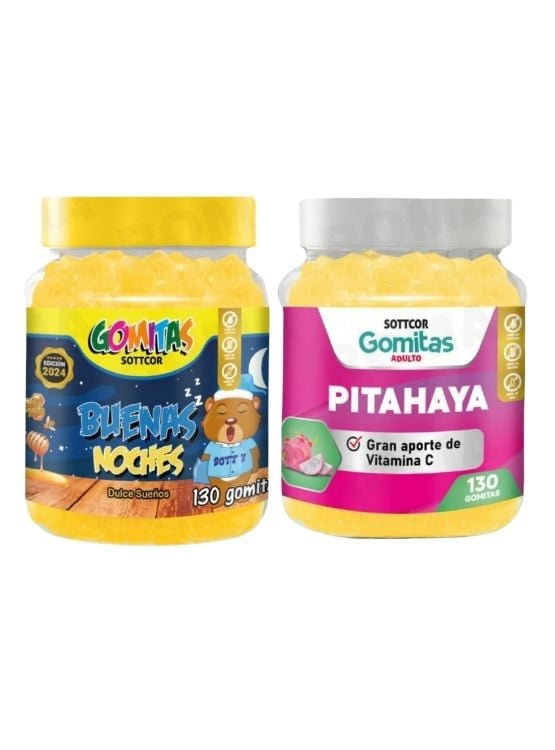 PACK 2 GOMITAS BUENAS NOCHES NIÑOS 130UND + PITAHAYA ADULTOS 130UND - 1