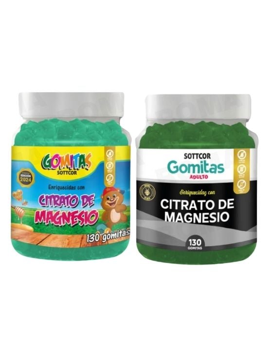 PACK 2 CITRATO DE MAGNESIO NIÑOS + CITRATO DE MAGNESIO ADULTO 260 UND - 1