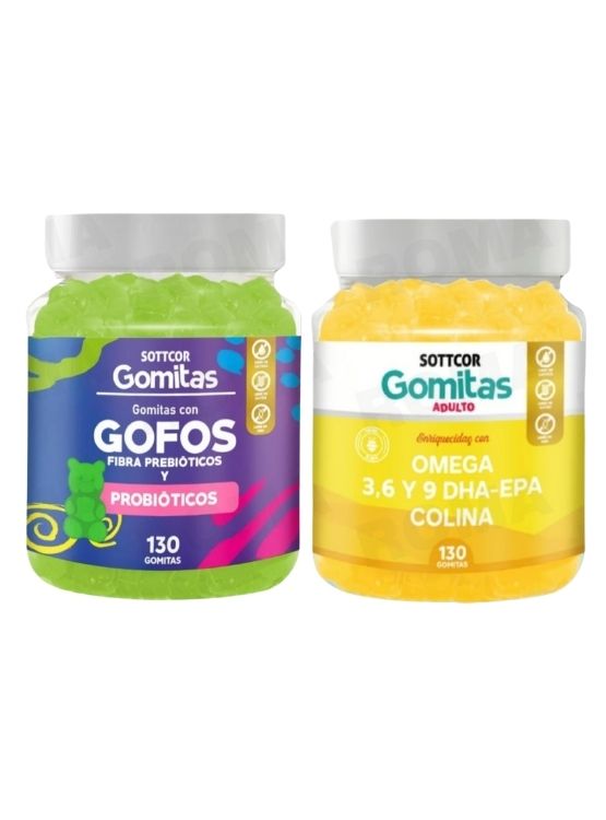 PACK 2 GOMITAS GOFOS PARA NIÑOS + OMEGA 3 ADULTO 260 UND - 1