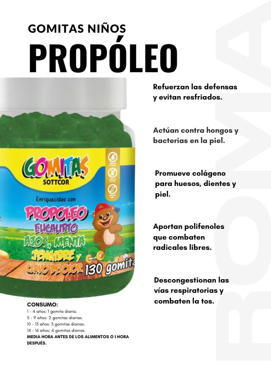 PACK 2 GOMITAS PROPÓLEO NIÑOS 130UND + GOMITAS MULTIVITAMINAS 130UND - 2