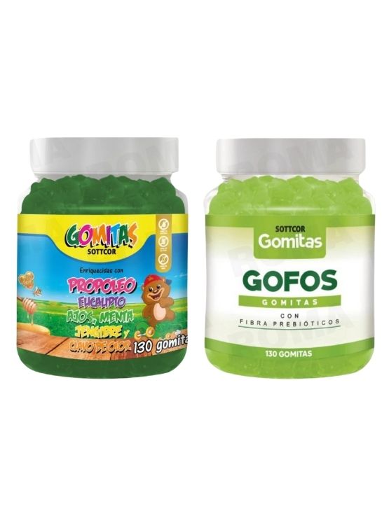 PACK 2 GOMITAS PROPÓLEO NIÑOS 130UND + GOMITAS GOFOS 130UND - 1