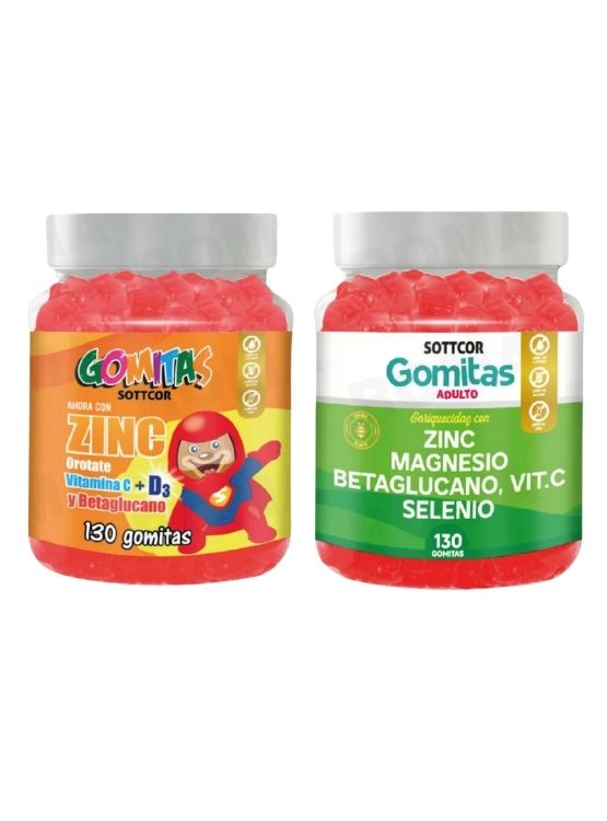 PACK 2 GOMITAS ZINC OROTATE NIÑOS 130UND + GOMITAS ZINC 130UND - 1