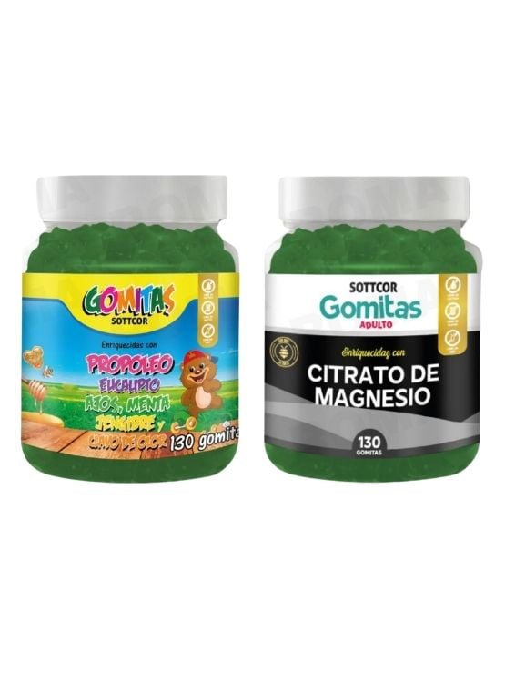 PACK 2 GOMITAS PROPÓLEO NIÑOS 130UND + GOMITAS CITRATO DE MAGNESIO 130UND - 1