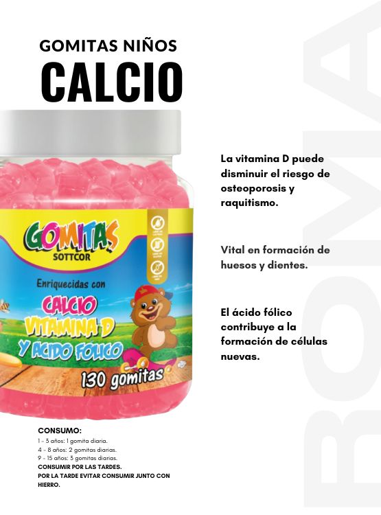 PACK 2 GOMITAS CALCIO NIÑOS + HIERRO NIÑOS 260 UND - 2