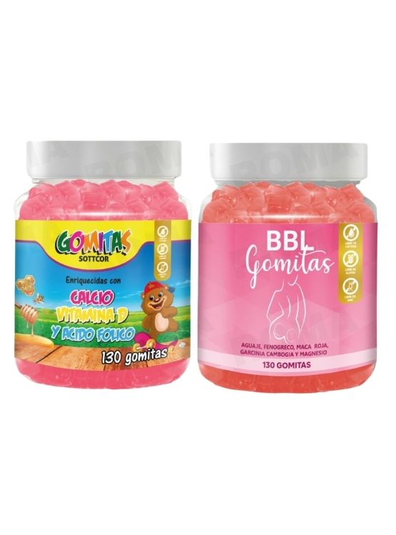 PACK 2 GOMITAS CALCIO NIÑOS + GOMITAS AGUAJE BBL 130UND - 1