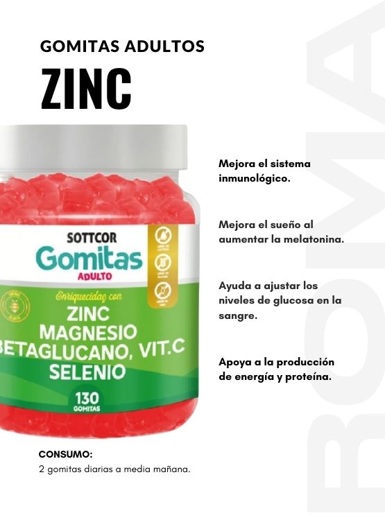 PACK 2 GOMITAS CALCIO NIÑOS + ZINC ADULTO 260 UND - 3