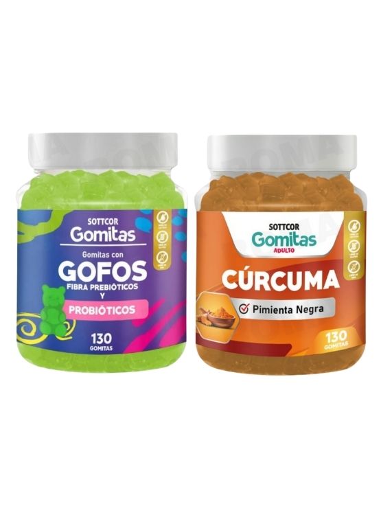 PACK 2 GOMITAS GOFOS PARA NIÑOS + GOMITAS CÚRCUMA 260 UND - 1