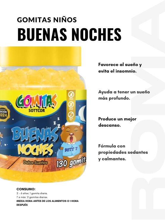 PACK 2 GOMITAS BUENAS NOCHES NIÑOS + HIERRO NIÑOS 260 UND - 2