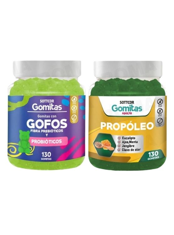 PACK 2 GOMITAS GOFOS PARA NIÑOS + PROPOLEO ADULTO 260 UND - 1
