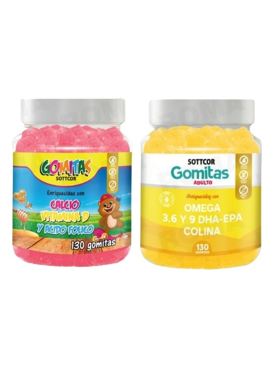 PACK 2 GOMITAS CALCIO NIÑOS + OMEGA 3 ADULTO 260 UND - 1