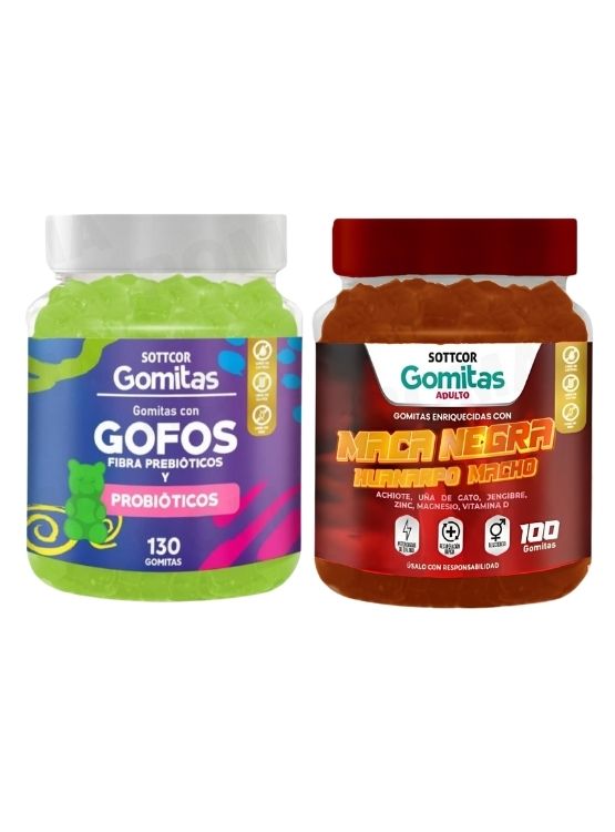 PACK 2 GOMITAS GOFOS PARA NIÑOS + GOMITAS MACA NEGRA 100 UND - 1