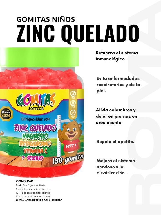 PACK 2 GOMITAS ZINC QUELADO NIÑOS + GOFOS PARA NIÑOS 260 UND - 2