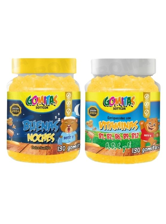 PAC 2 GOMITAS BUENAS NOCHES NIÑOS + VITAMINAS PARA NIÑOS 260 UND - 1