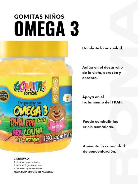 PACK 2 GOMITAS OMEGA 3 NIÑOS + CITRATO DE MAGNESIO ADULTO 260 UND - 2