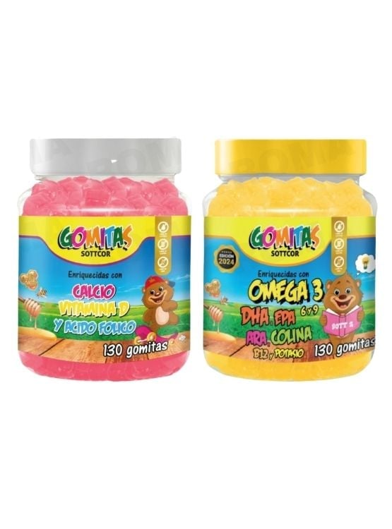 PACK 2 GOMITAS CALCIO NIÑOS + OMEGA 3 NIÑOS 260 UND - 1