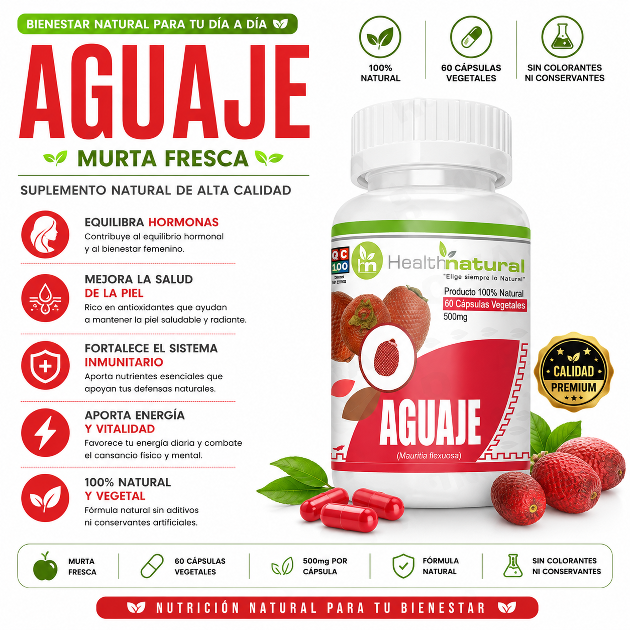 AGUAJE HEALTHNATURAL 500MG - 1