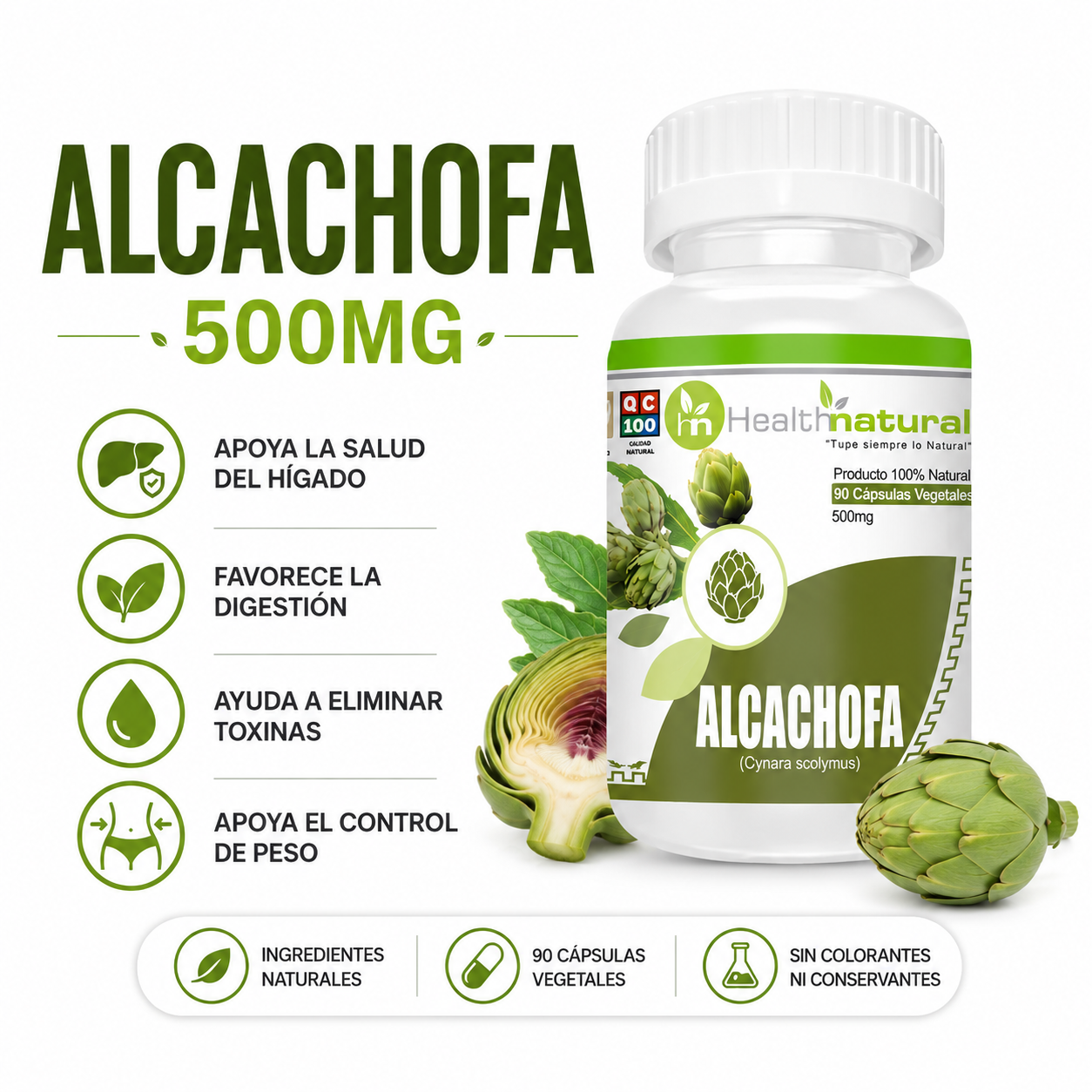 ALCACHOFA HEALTHNATURAL 500MG - 1