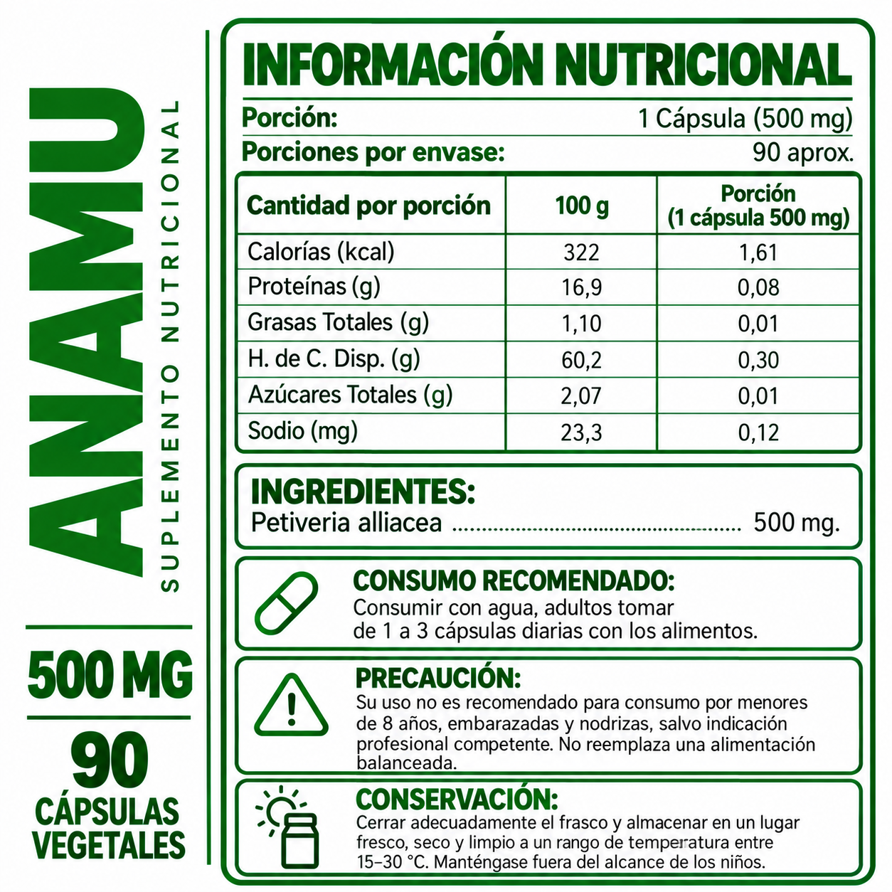 ANAMU HEALTHNATURAL 500MG - 2
