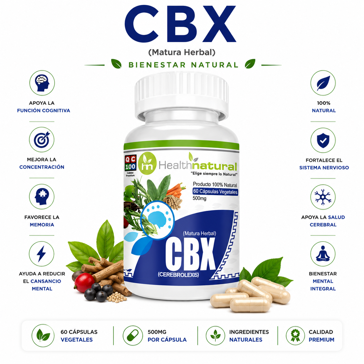 CEREBROLEXS (CBX) HEALTHNATURAL 500MG - 1