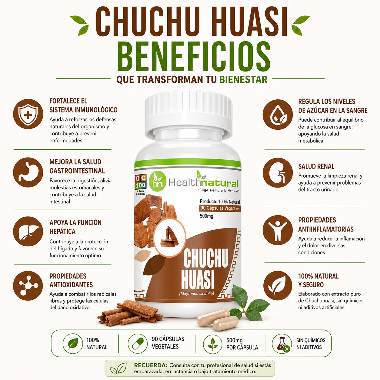 PACK 2 CHUCHUHUASI HEALTHNATURAL 1000MG - 2