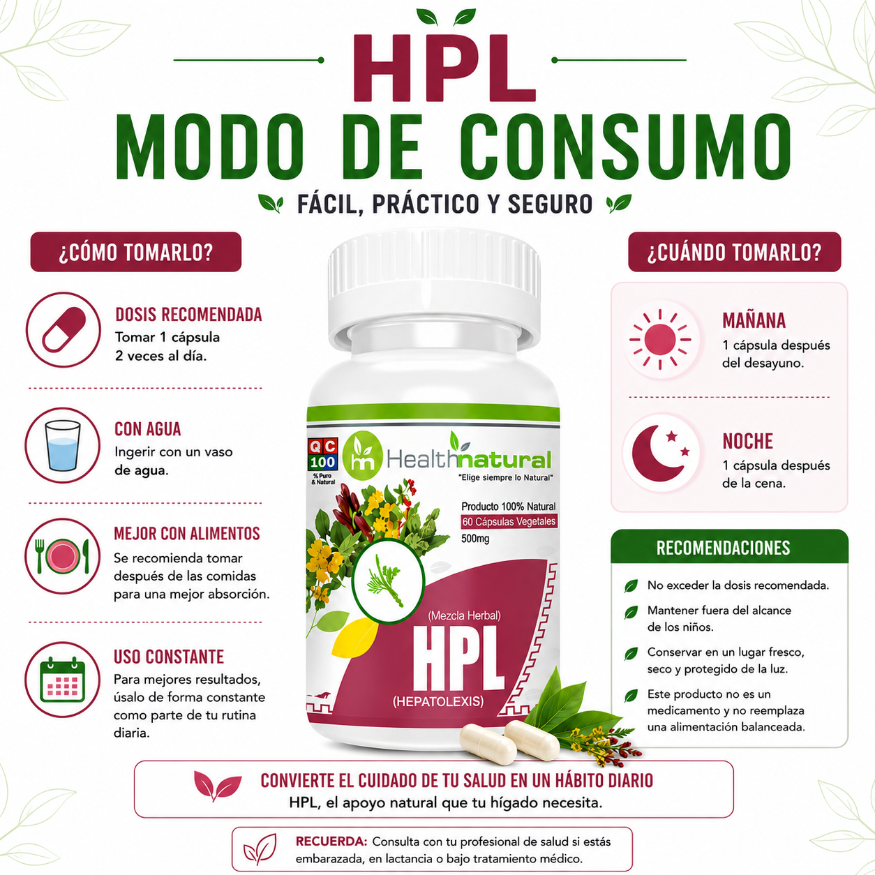 PACK 2 HEPATOLEX (HPL) HEALTHNATURAL 1000MG - 3