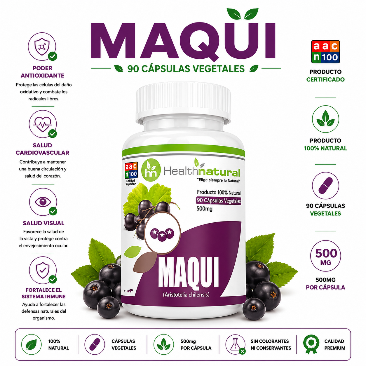 MAQUI HEALTHNATURAL 500MG - 1