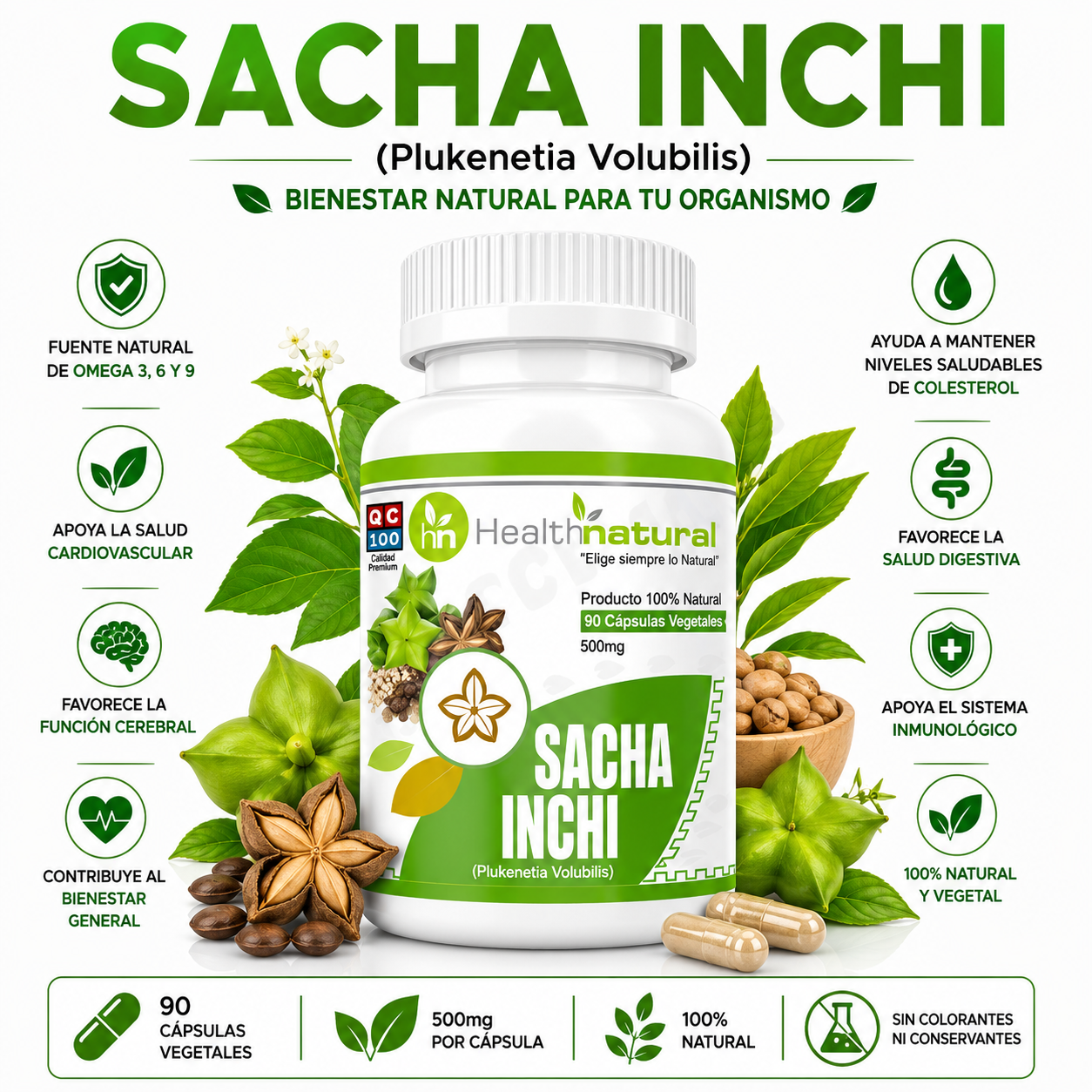 SACHA INCHI HEALTHNATURAL 500MG - 1