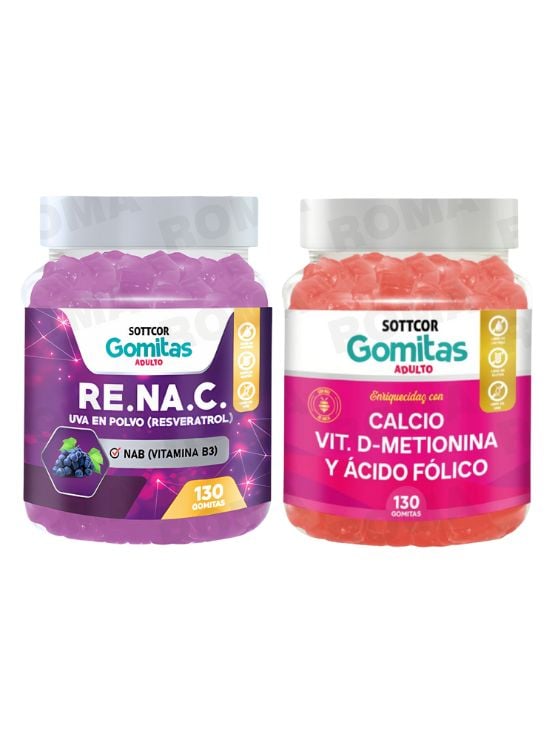 GOMITAS RESVERATROL 130UND + GOMITAS CALCIO 130UND - 1