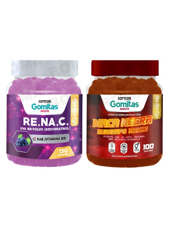 GOMITAS RESVERATROL 130UND + GOMITAS MACA NEGRA 100UND - 1