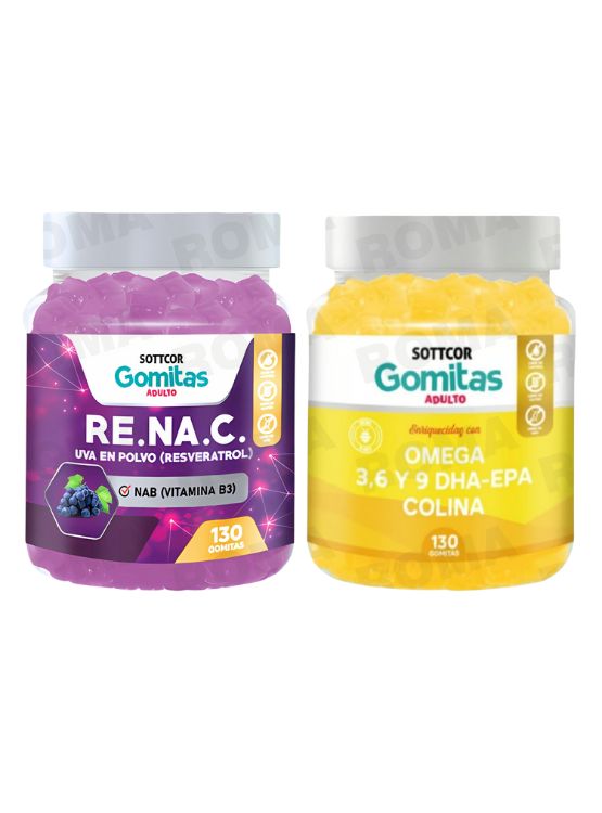 GOMITAS RESVERATROL 130UND + GOMITAS OMEGA 3 130UND - 1
