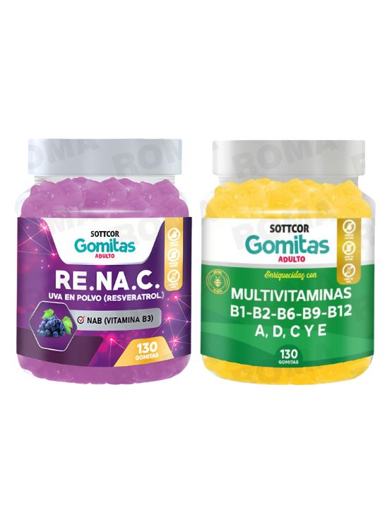 GOMITAS RESVERATROL 130UND + GOMITAS MULTIVITAMINAS 130UND - 1