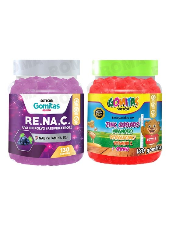 GOMITAS RESVERATROL 130UND + GOMITAS ZINC NIÑOS 130 - 1