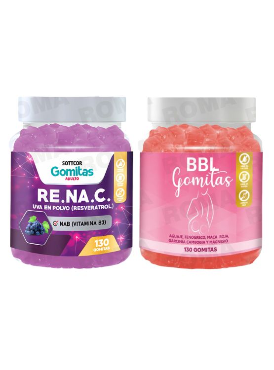 GOMITAS RESVERATROL 130UND + GOMITAS AGUAJE BBL 130UND - 1