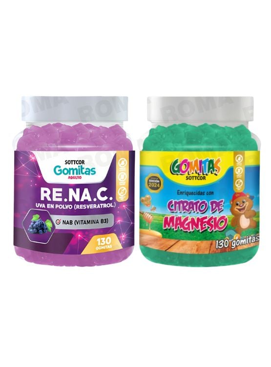 GOMITAS RESVERATROL 130UND + GOMITAS CITRATO DE MAGNESIO NIÑOS 130UND - 1