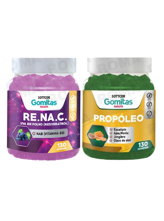 GOMITAS RESVERATROL 130UND + GOMITAS PROPÓLEO 130UND - 1