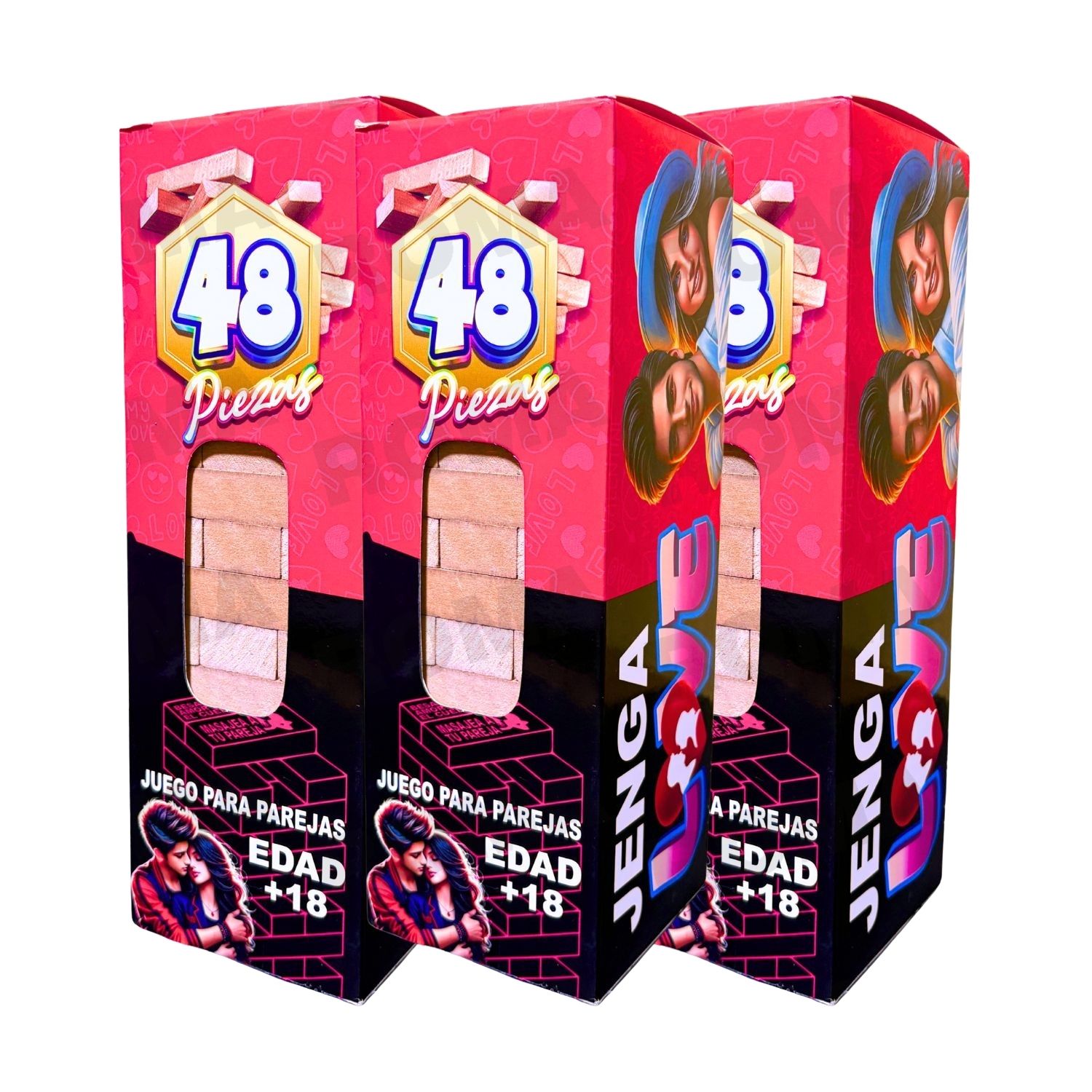 PACK 3 JENGA PAREJAS - JENGA DEL AMOR - JENGA PARA ADULTOS - 1