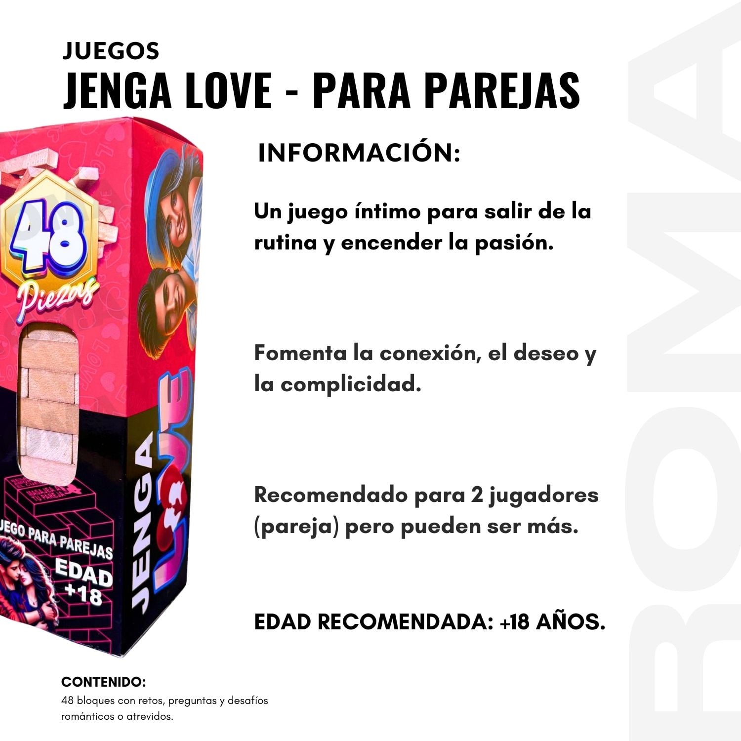 JENGA PAREJAS - JENGA DEL AMOR - JENGA PARA ADULTOS - 2