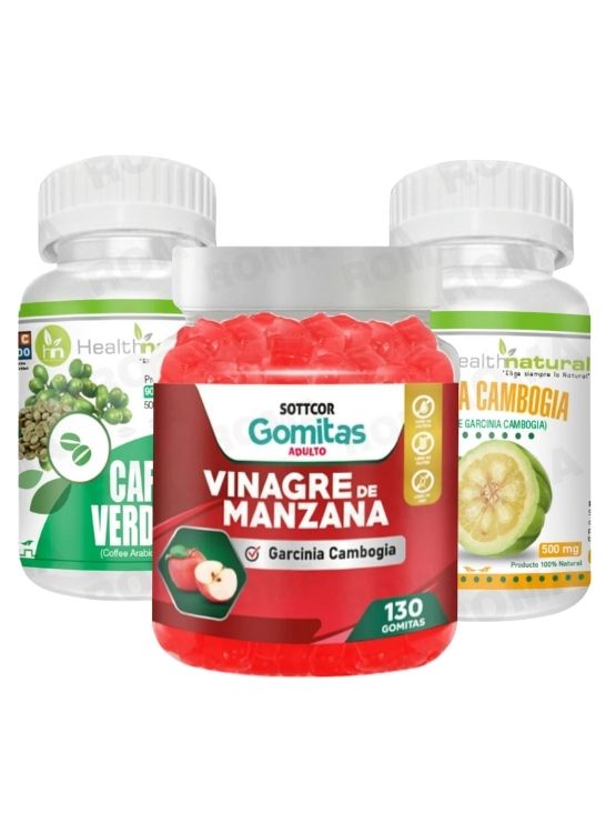 GOMITAS VINAGRE DE MANZANA+CAFÉ VERDE+ ARCINIA CAMBOGIA HEALTHNATURAL - 1