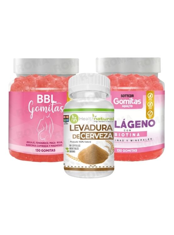 GOMITAS AGUAJE BBL+GOMITAS COLÁGENO+LEVADURA DE CERVEZA HEALTHNATURAL - 1