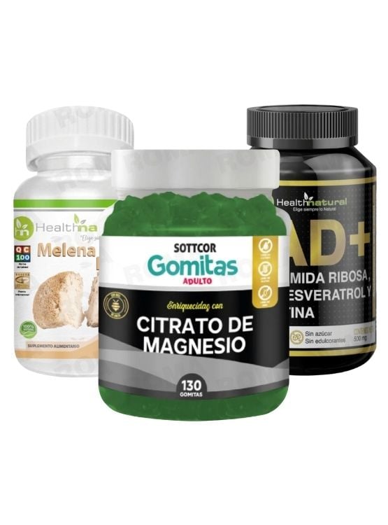 GOMITAS CITRATO DE MAGNESIO + MELENA DE LEÓN + NAD+ HEALTHNATURAL - 1