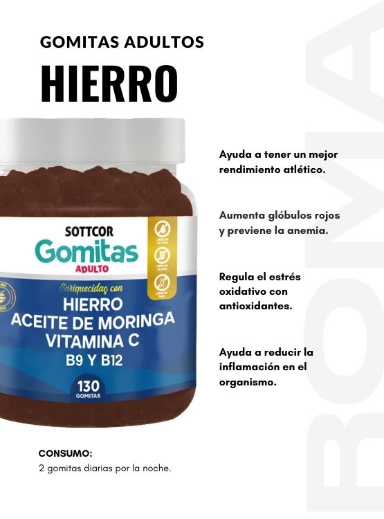 GOMITAS HIERRO 130UND + MORINGA HEALTHNATURAL - 2