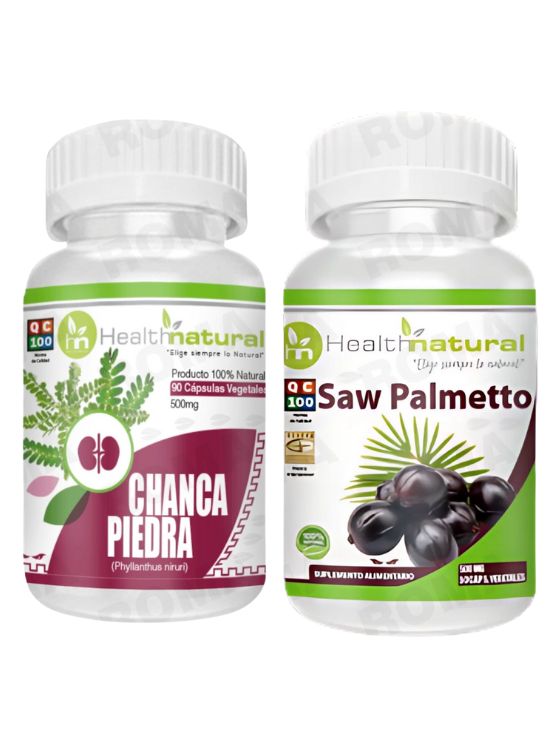 CHANCA PIEDRA HEALTHNATURAL 500MG + SAW PALMETTO HEALTHNATURAL 500MG - 1