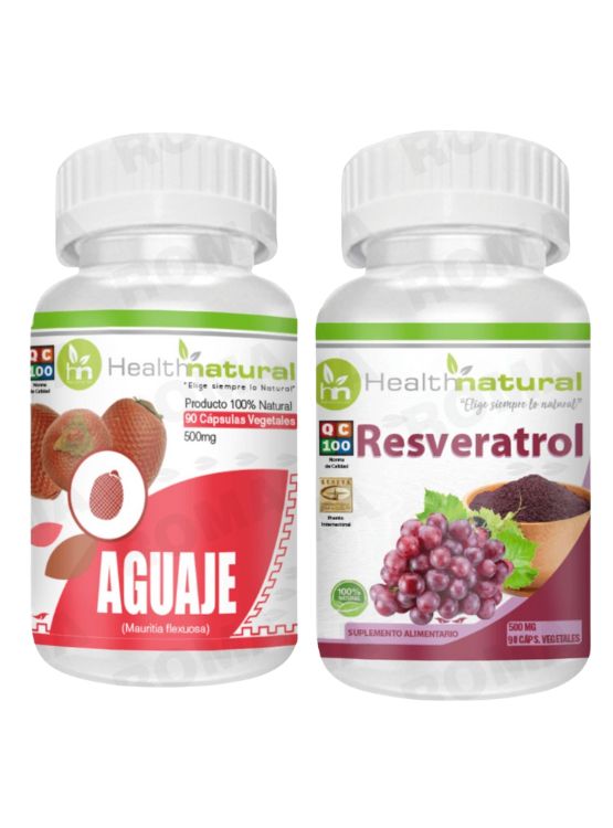 AGUAJE HEALTHNATURAL 500MG + RESVERATROL HEALTHNATURAL 500MG - 1