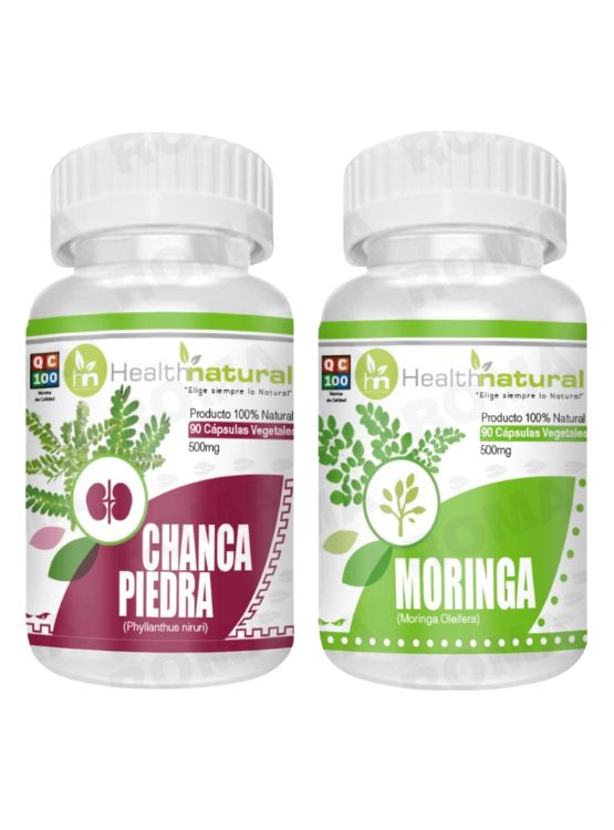 CHANCA PIEDRA HEALTHNATURAL 500MG + MORINGA HEALTHNATURAL 500MG - 1
